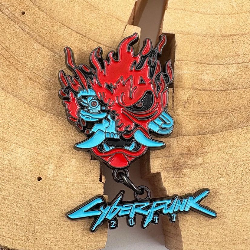 Retro Gaming Logo - Punk 2077 Skull Head Dance Enamel