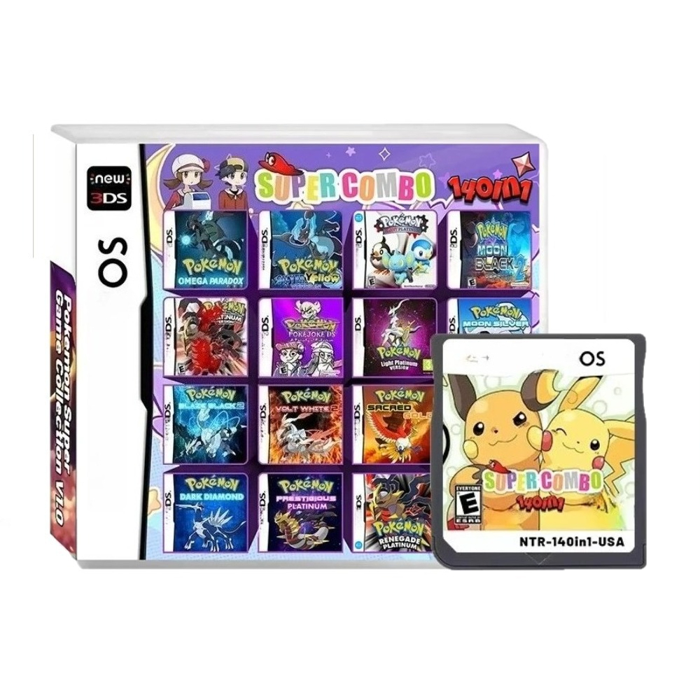 Retro Gaming Gif - NDS Video Game Cartridge Pokémon 140-in-1