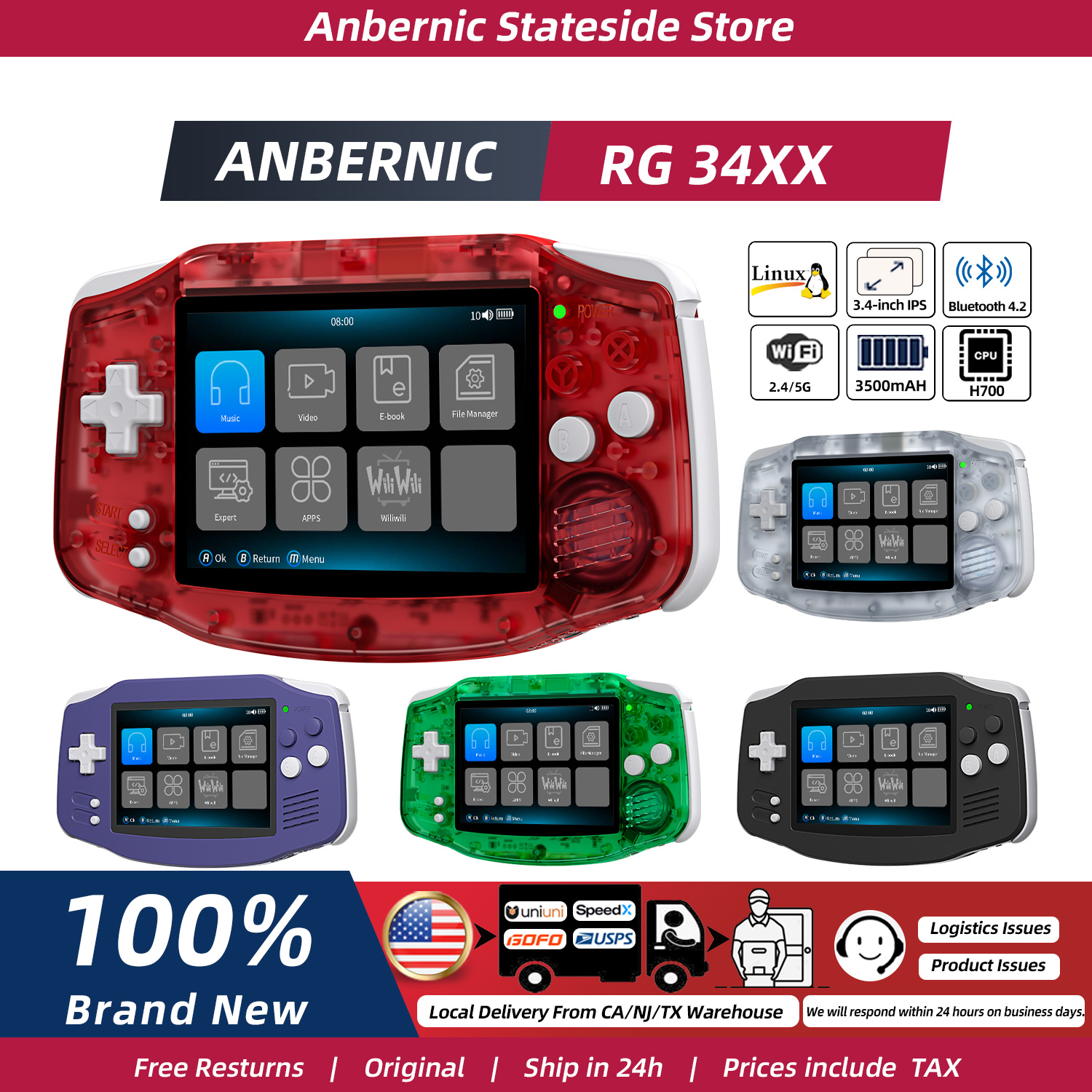 Retro Gaming Best Console - ANBERNIC RG34XX Retro Handheld Game Console