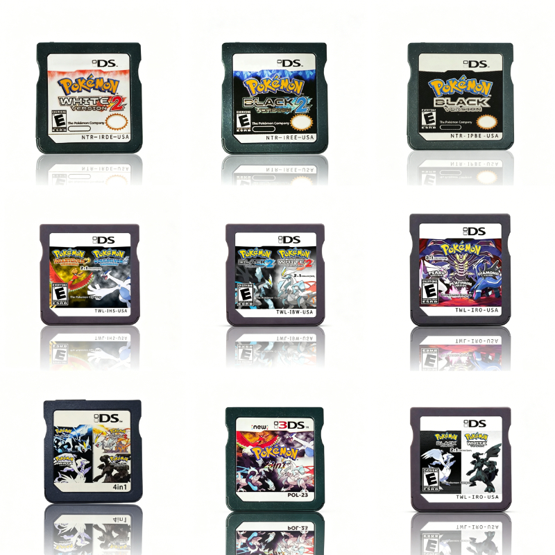 Retro Gaming Pokemon - Pokemon DS Game Cartridge Black White