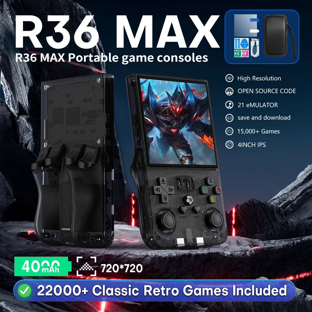 Retro Gaming Best Console - Open Source R36MAX Portable Video Game