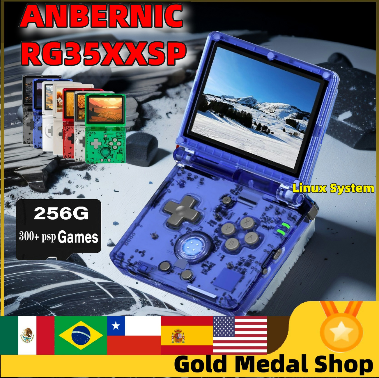 Retro Gaming Devices - ANBERNIC RG35XXSP Retro Flip Handheld Game