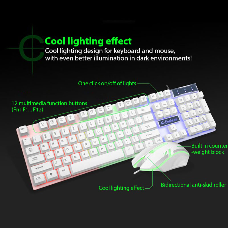 KM320 Keyboard And Mouse Set W - Retro Gaming Accessories ulasan dan harga