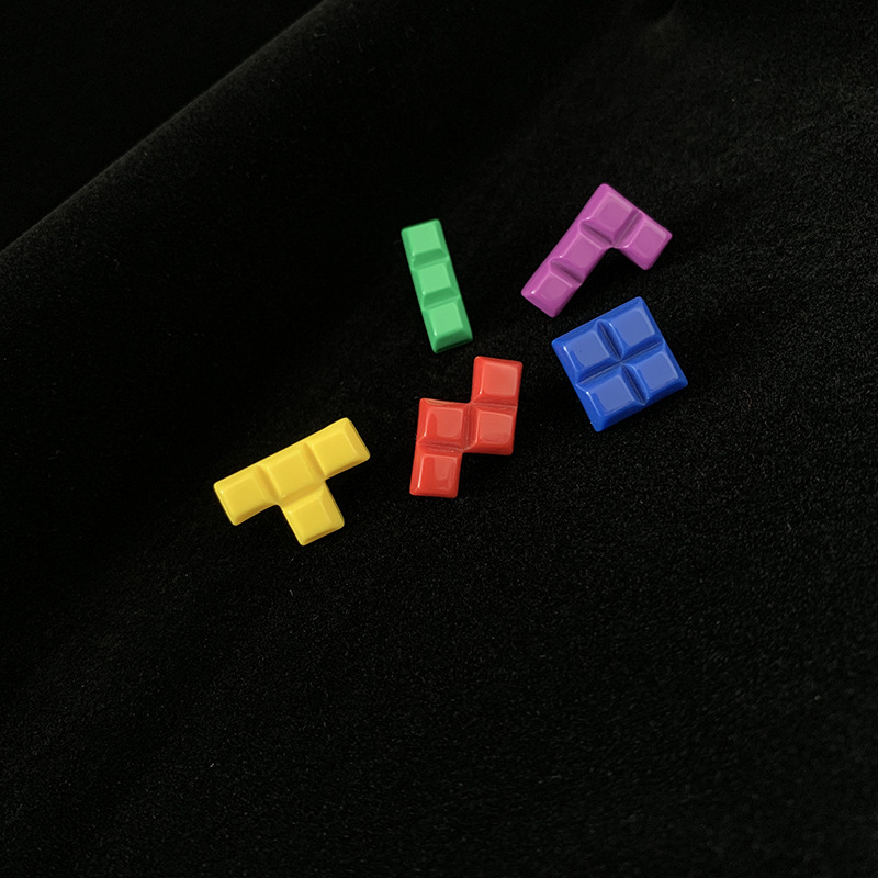 Tetris Block Resin Pins Retro  - Retro Gaming Accessories ulasan dan harga