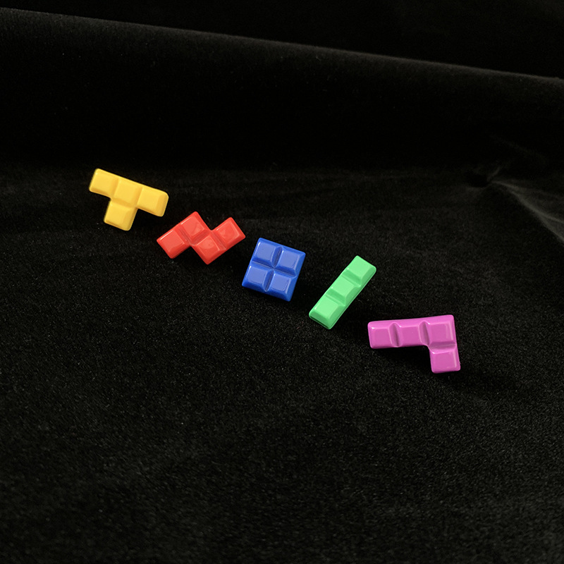 Tetris Block Resin Pins Retro  - Retro Gaming Accessories ulasan dan harga