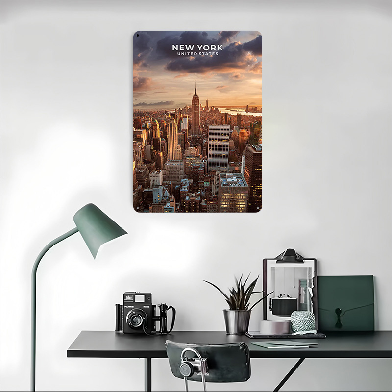New York Metal Poster Metal Si - Retro Gaming York ulasan dan harga