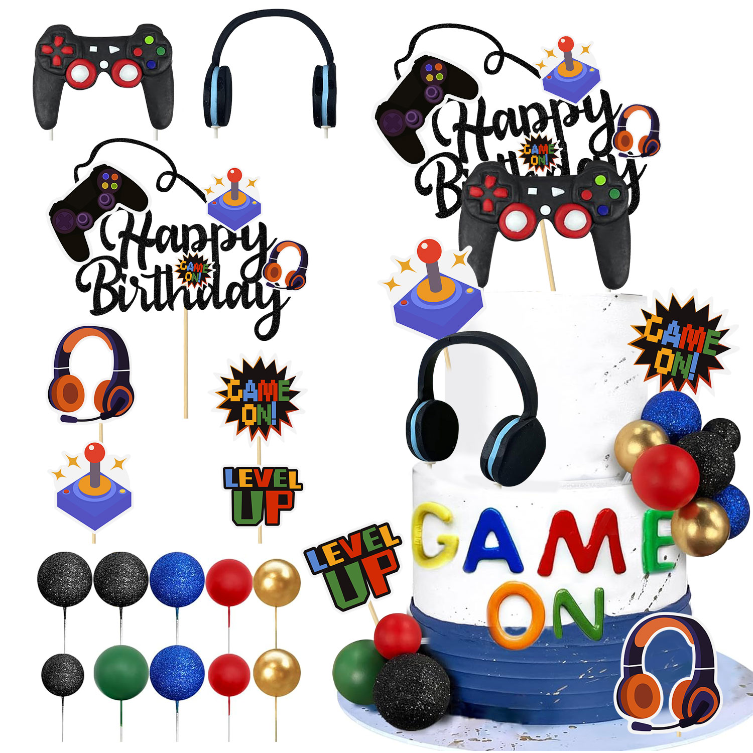 17Pcs Video Retro Game Cake To - Retro Gaming Years ulasan dan harga