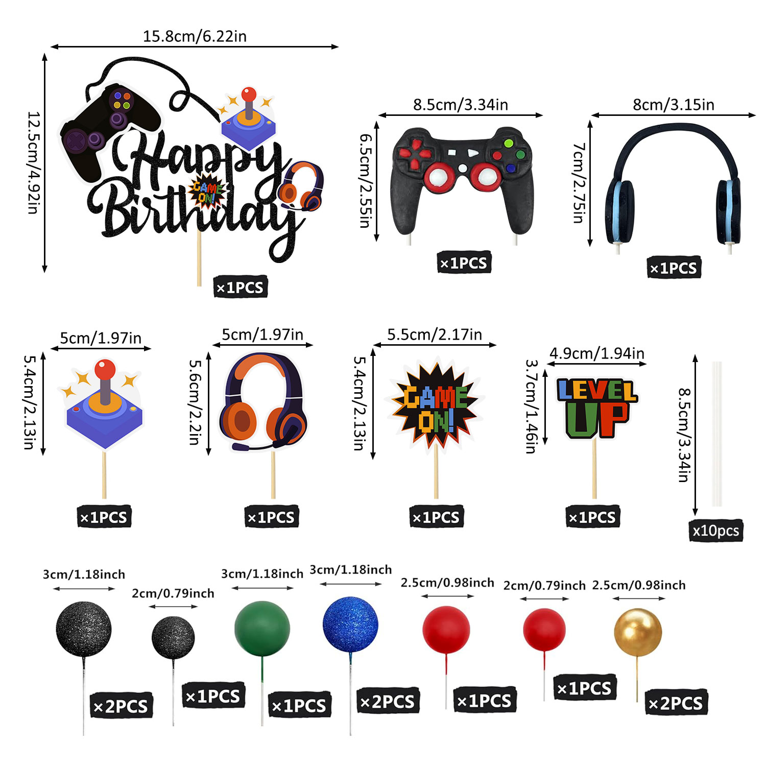 17Pcs Video Retro Game Cake To - Retro Gaming Years ulasan dan harga