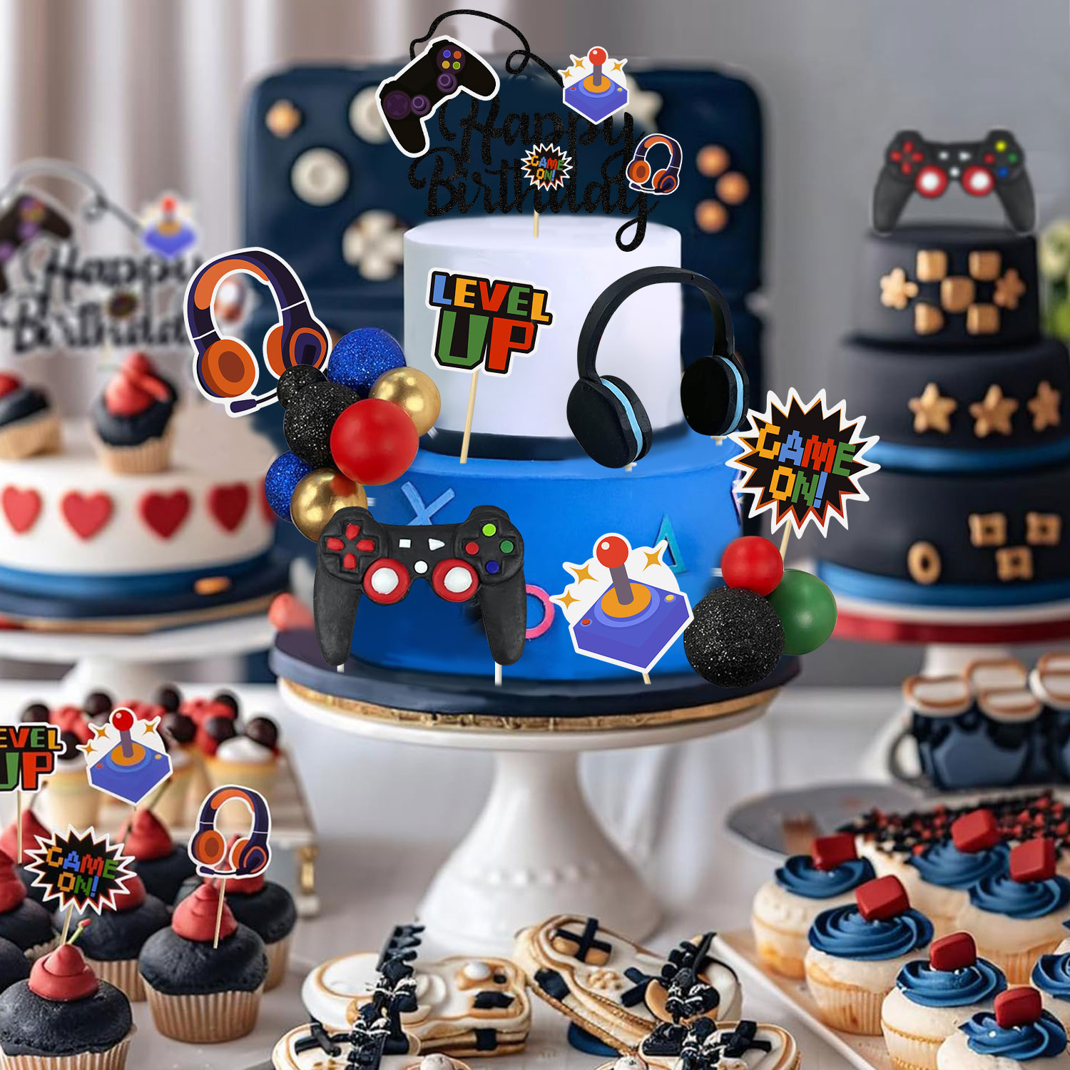 17Pcs Video Retro Game Cake To - Retro Gaming Years ulasan dan harga