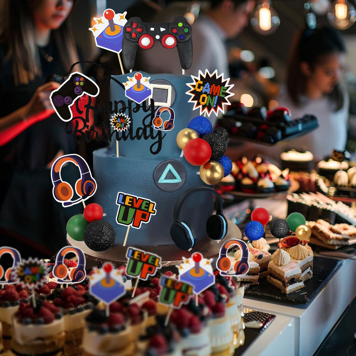 17Pcs Video Retro Game Cake To - Retro Gaming Years ulasan dan harga