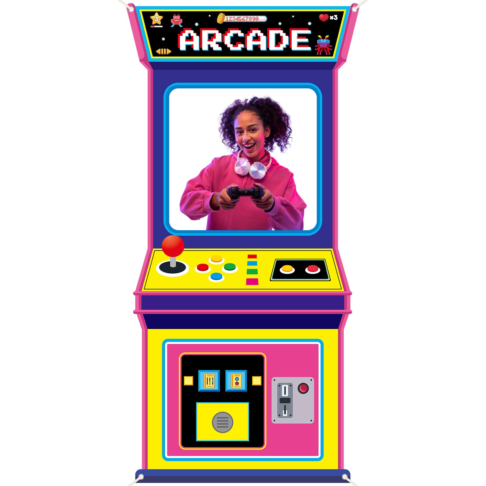 Retro Video Gaming Fabric Arca - Background Retro Gaming ulasan dan harga