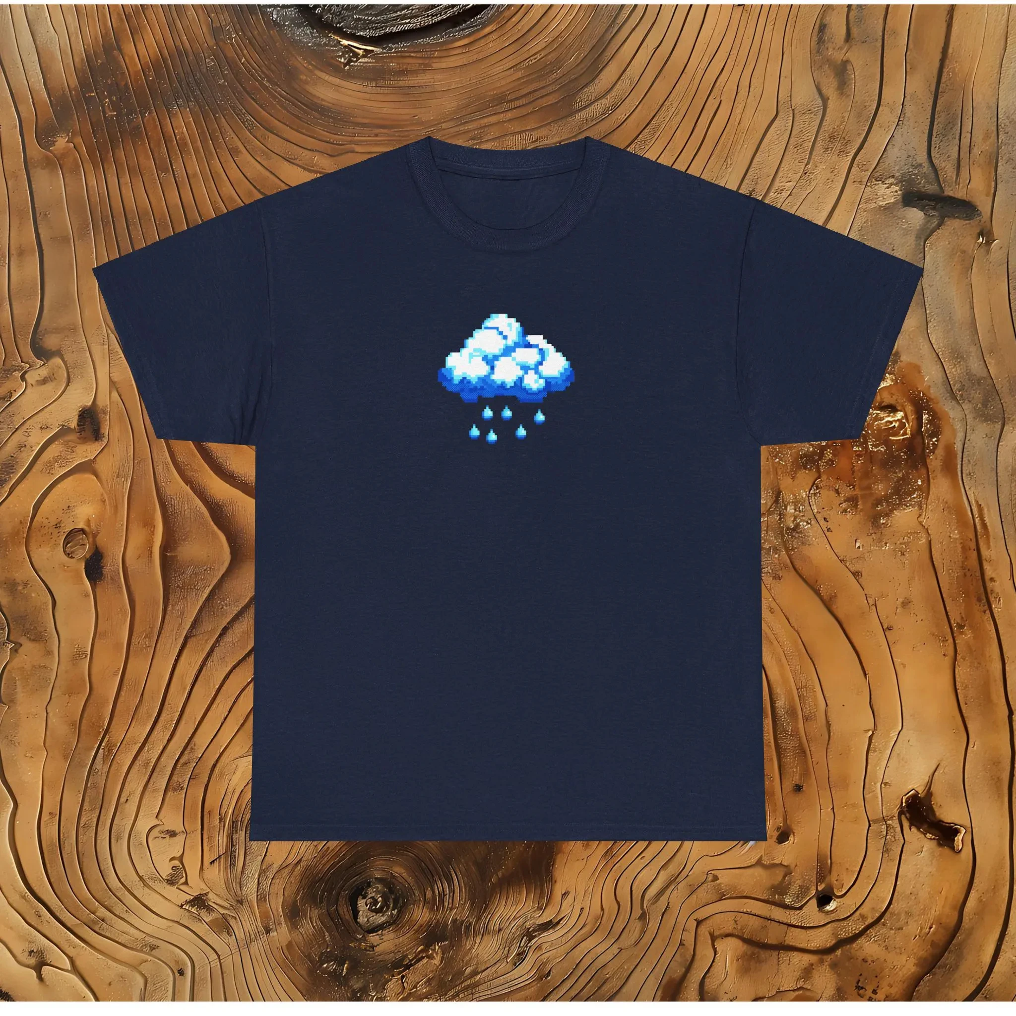 Pixel Art Cloud Rain T-Shirt R - Retro Gaming Icons ulasan dan harga