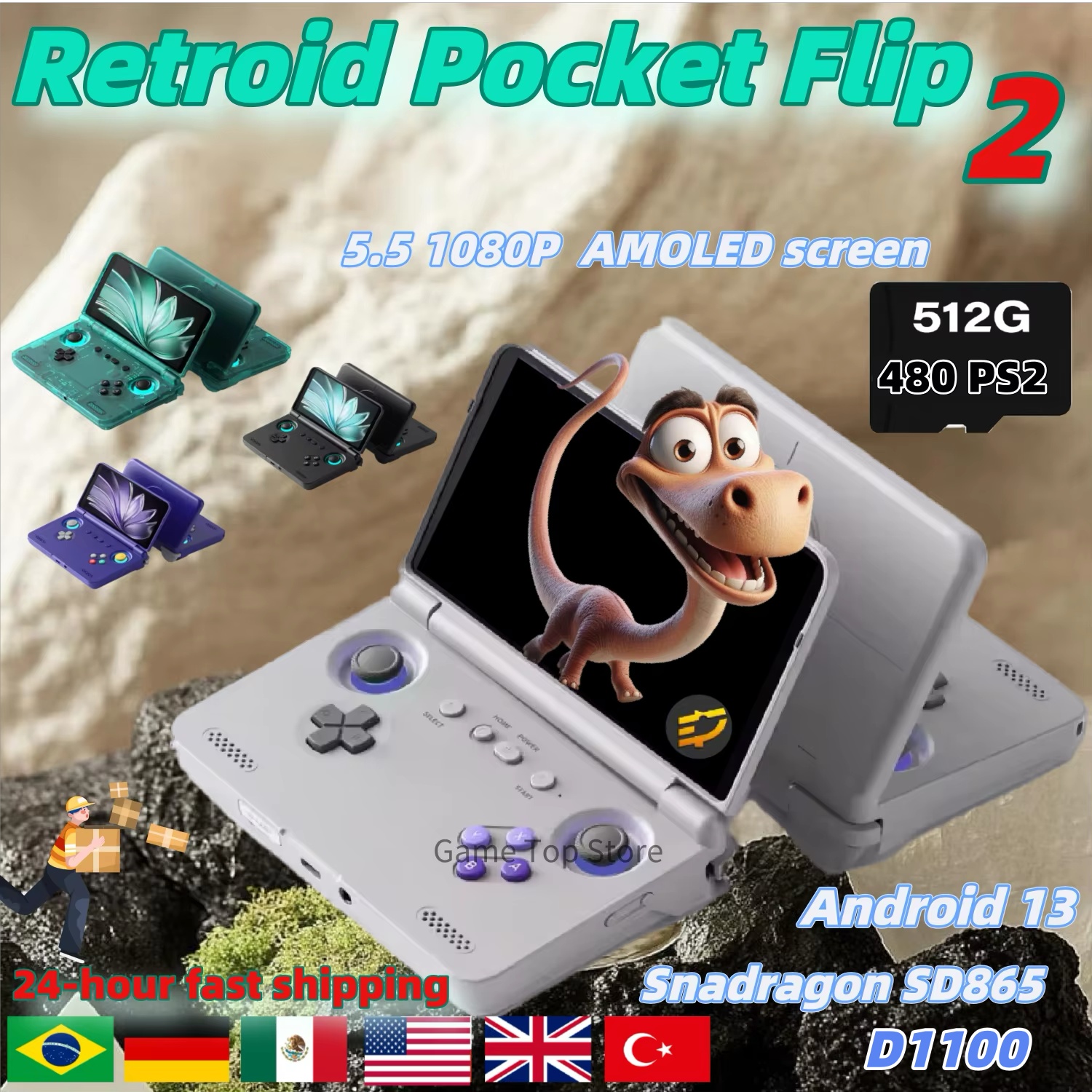 Retroid Pocket Flip 2 Handheld - Retro Gaming Devices ulasan dan harga