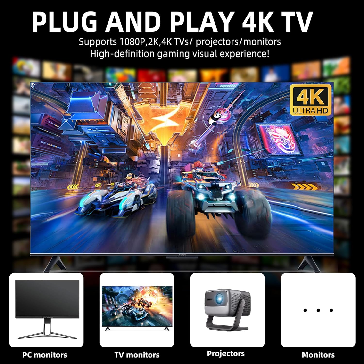 2026 Retro Gaming Console, 4K  - Retro Gaming Stick ulasan dan harga