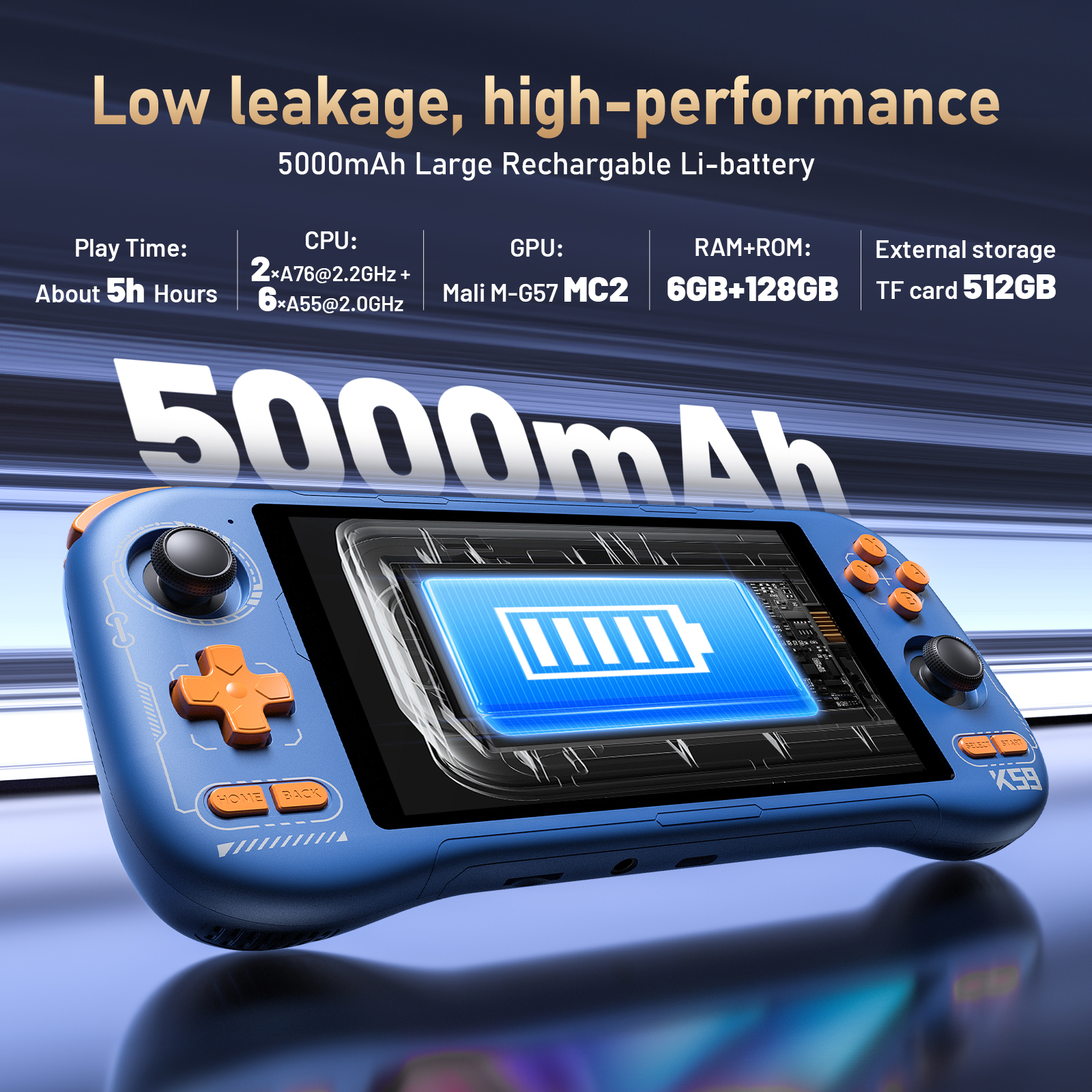 K59 Pro Android 14 Handheld Ga - Retro Gaming Qss ulasan dan harga