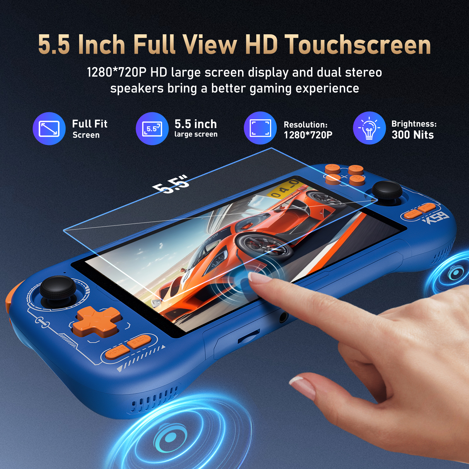 K59 Pro Android 14 Handheld Ga - Retro Gaming Qss ulasan dan harga