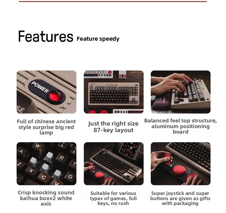 Retro87C64 retro mechanical ga - Retro Gaming Universe ulasan dan harga