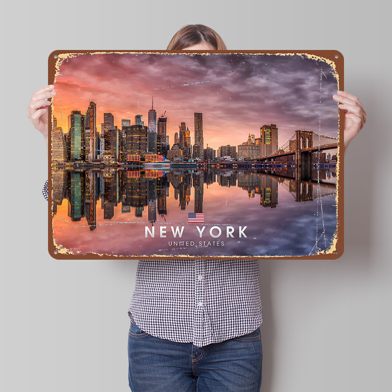New York City Printed Poster C - Retro Gaming York ulasan dan harga