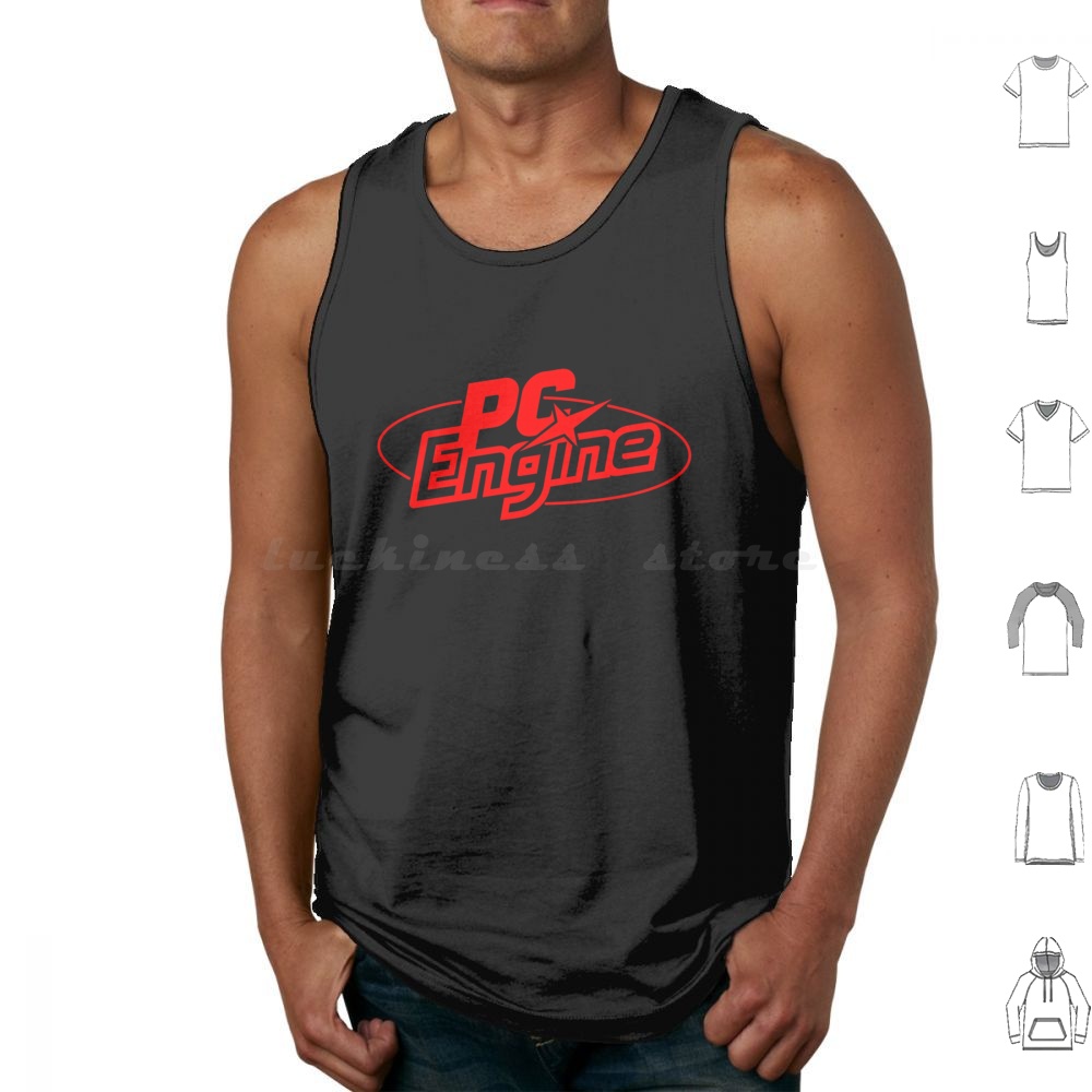 Pc Engine Logo Tank Tops Print - Retro Gaming Logo ulasan dan harga