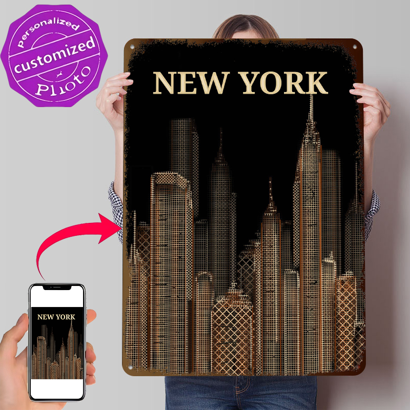New York City Skyline Tin Post - Retro Gaming York ulasan dan harga