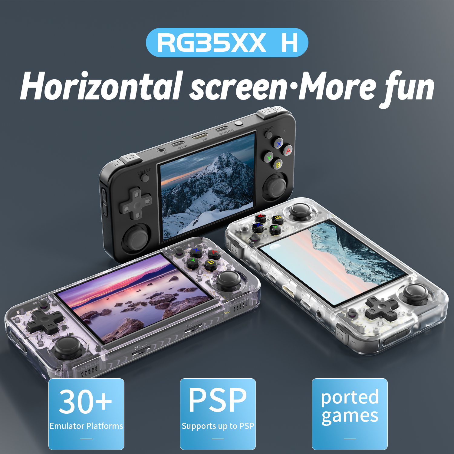 ANBERNIC RG35XX H Horizontal R - Retro Gaming Qss ulasan dan harga