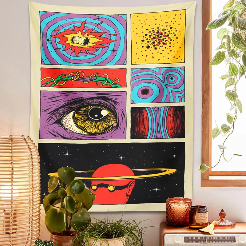 Retro Pop Psychedelic Tapestry - Retro Gaming Universe ulasan dan harga