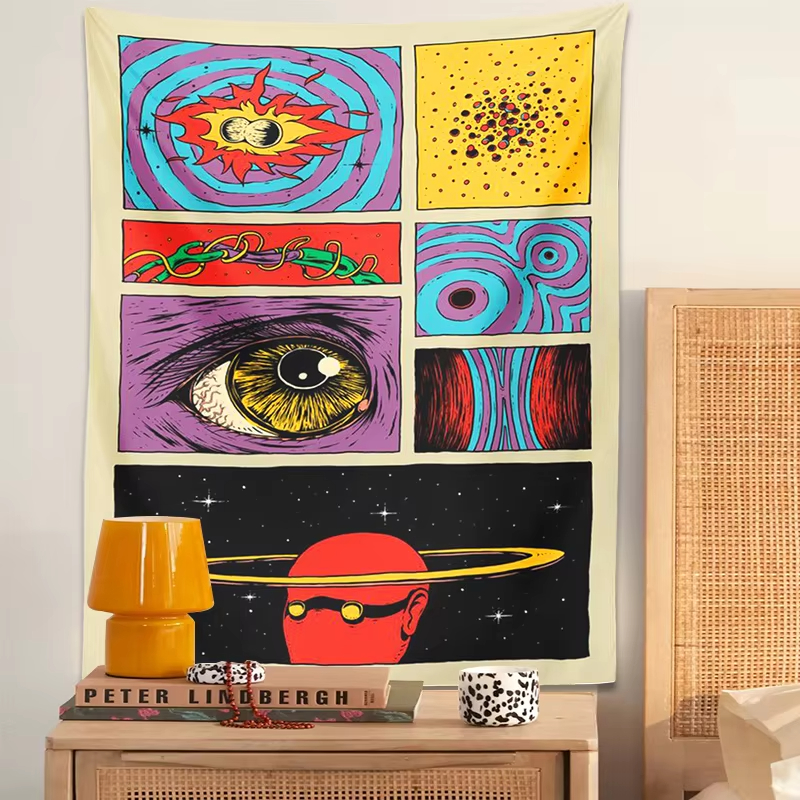 Retro Pop Psychedelic Tapestry - Retro Gaming Universe ulasan dan harga