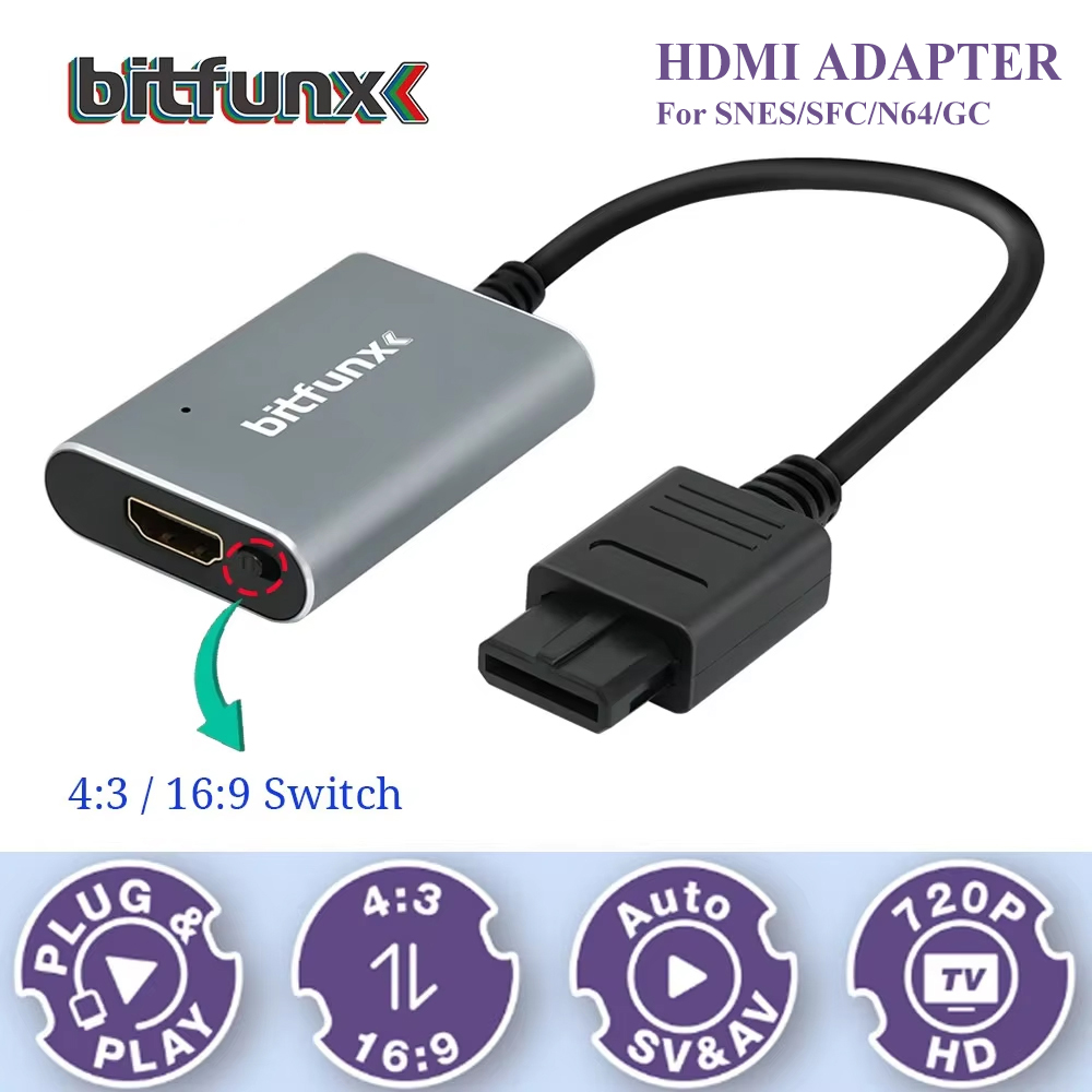 Bitfunx 720P Svideo / AV To HD - Retro Gaming Gif ulasan dan harga