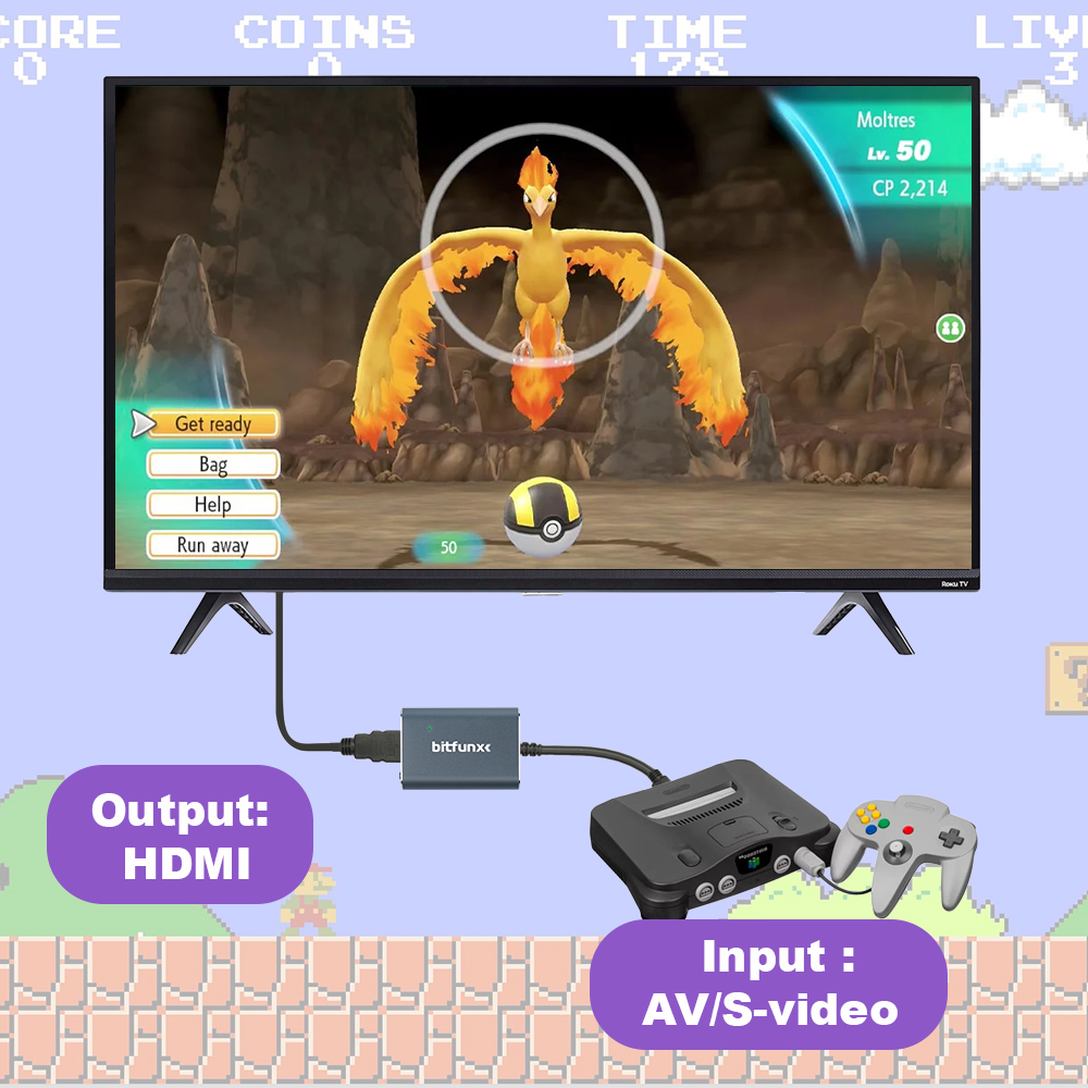 Bitfunx 720P Svideo / AV To HD - Retro Gaming Gif ulasan dan harga