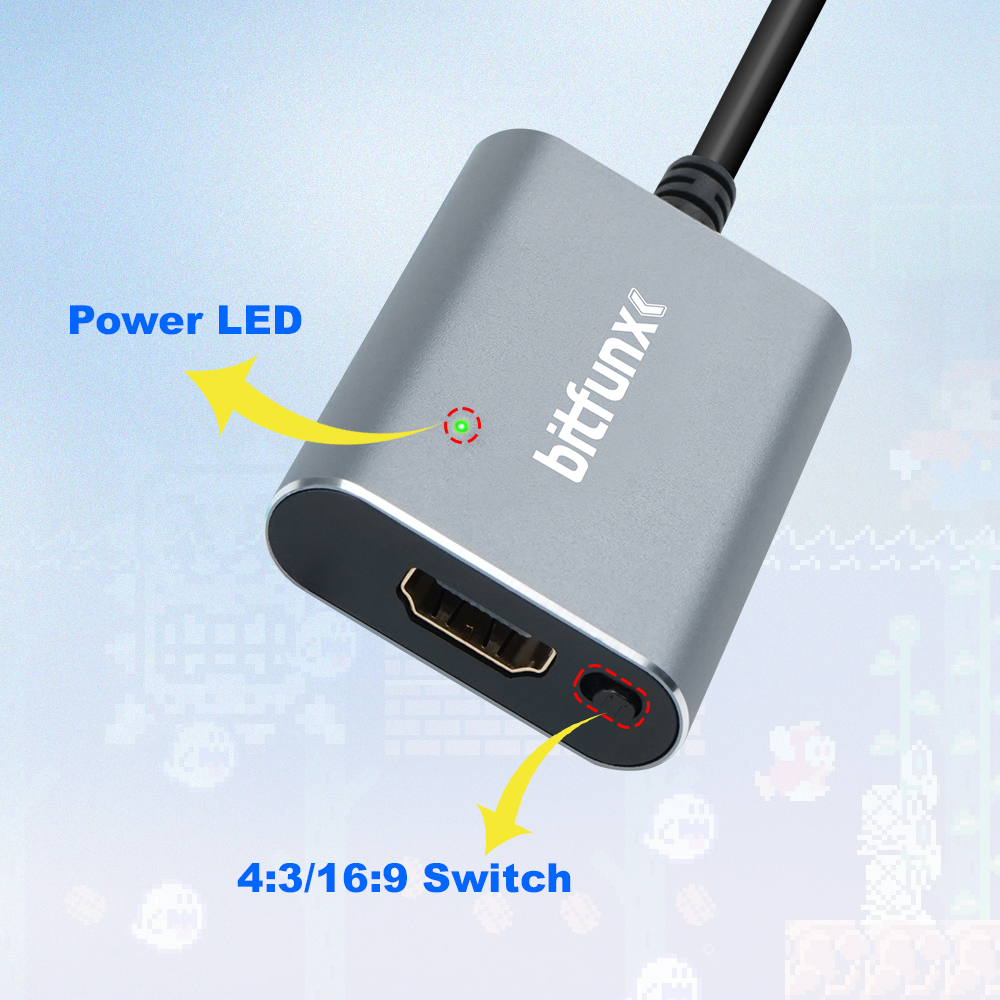 Bitfunx 720P Svideo / AV To HD - Retro Gaming Gif ulasan dan harga
