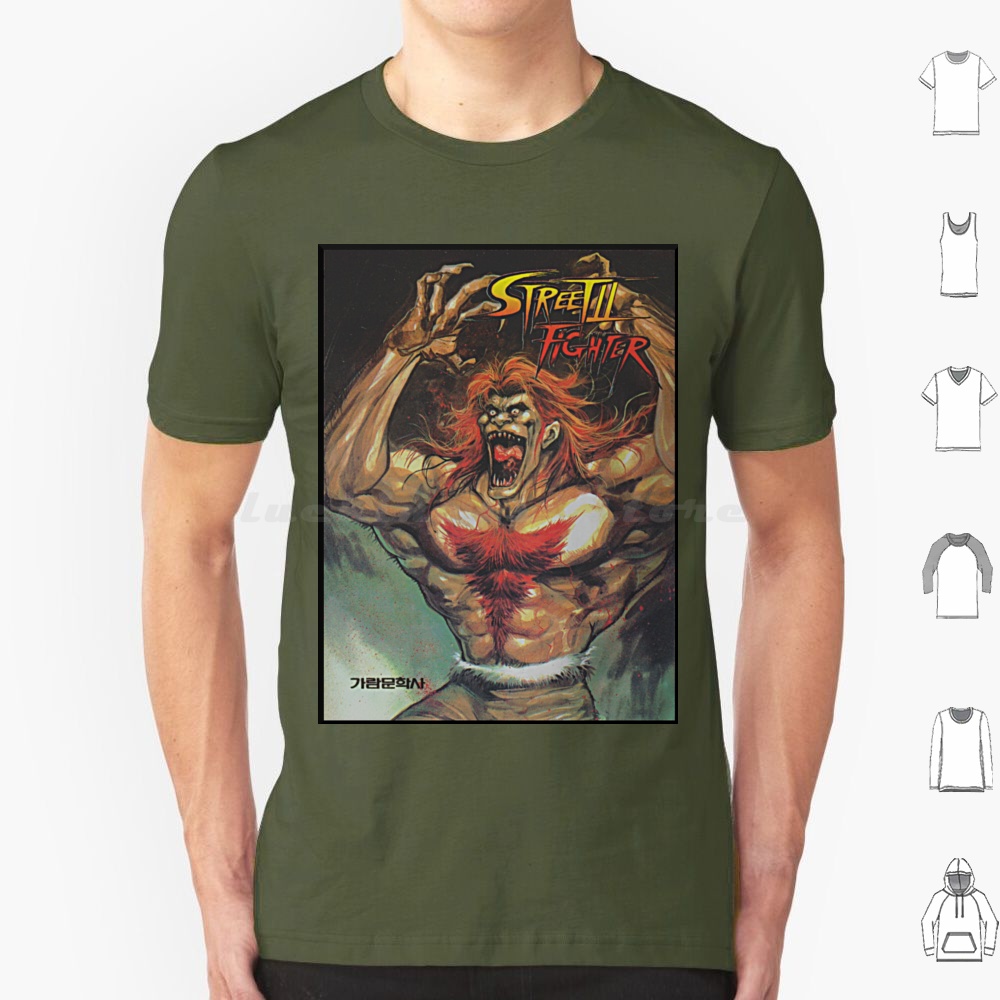 Blanka-Korean 2 Manga T Shirt  - Retro Gaming Gamestop ulasan dan harga