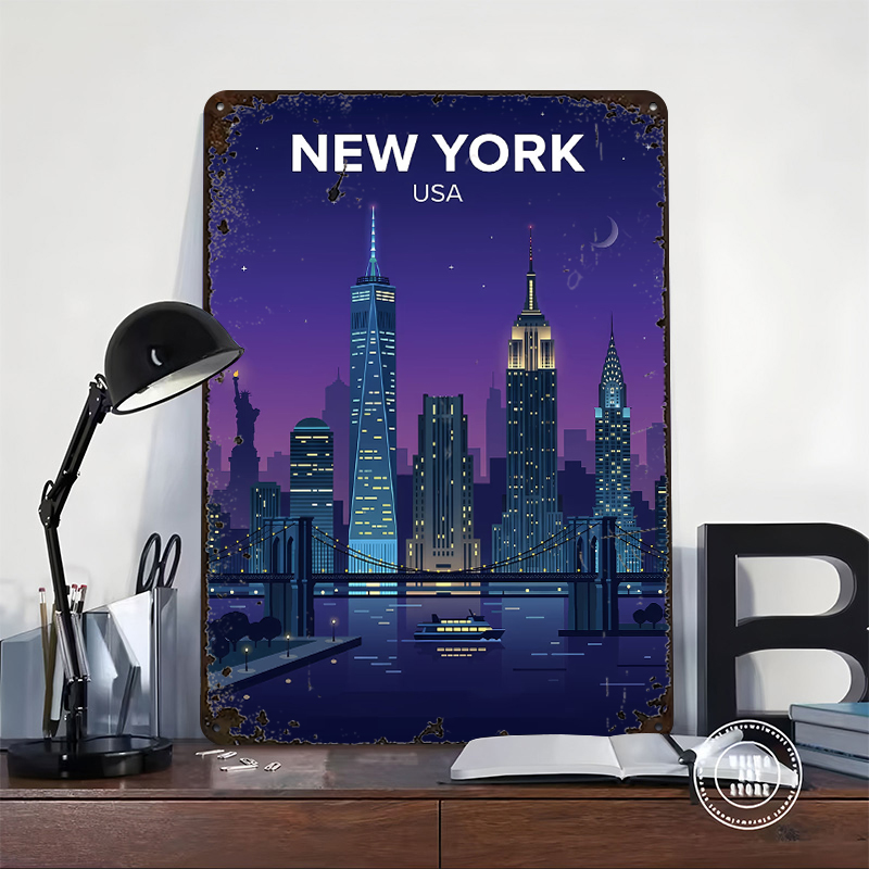 New York City Skyline At Night - Retro Gaming York ulasan dan harga