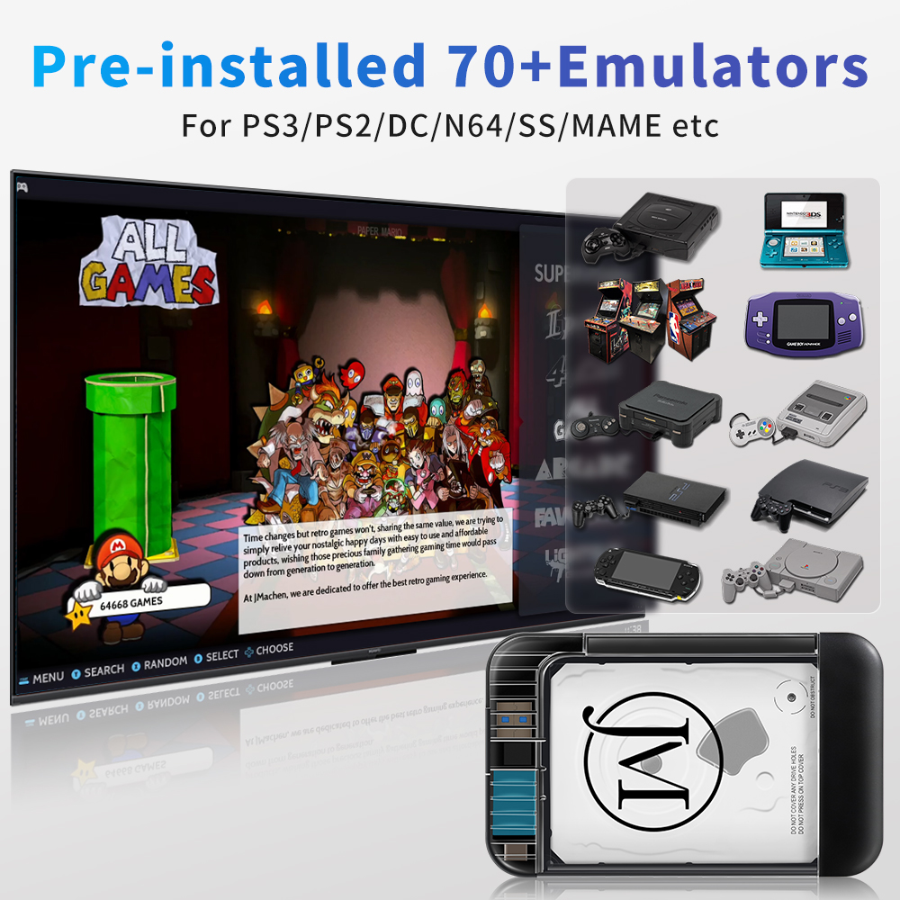 RETROBAT Portable 500G Gaming  - Retro Gaming Qss ulasan dan harga