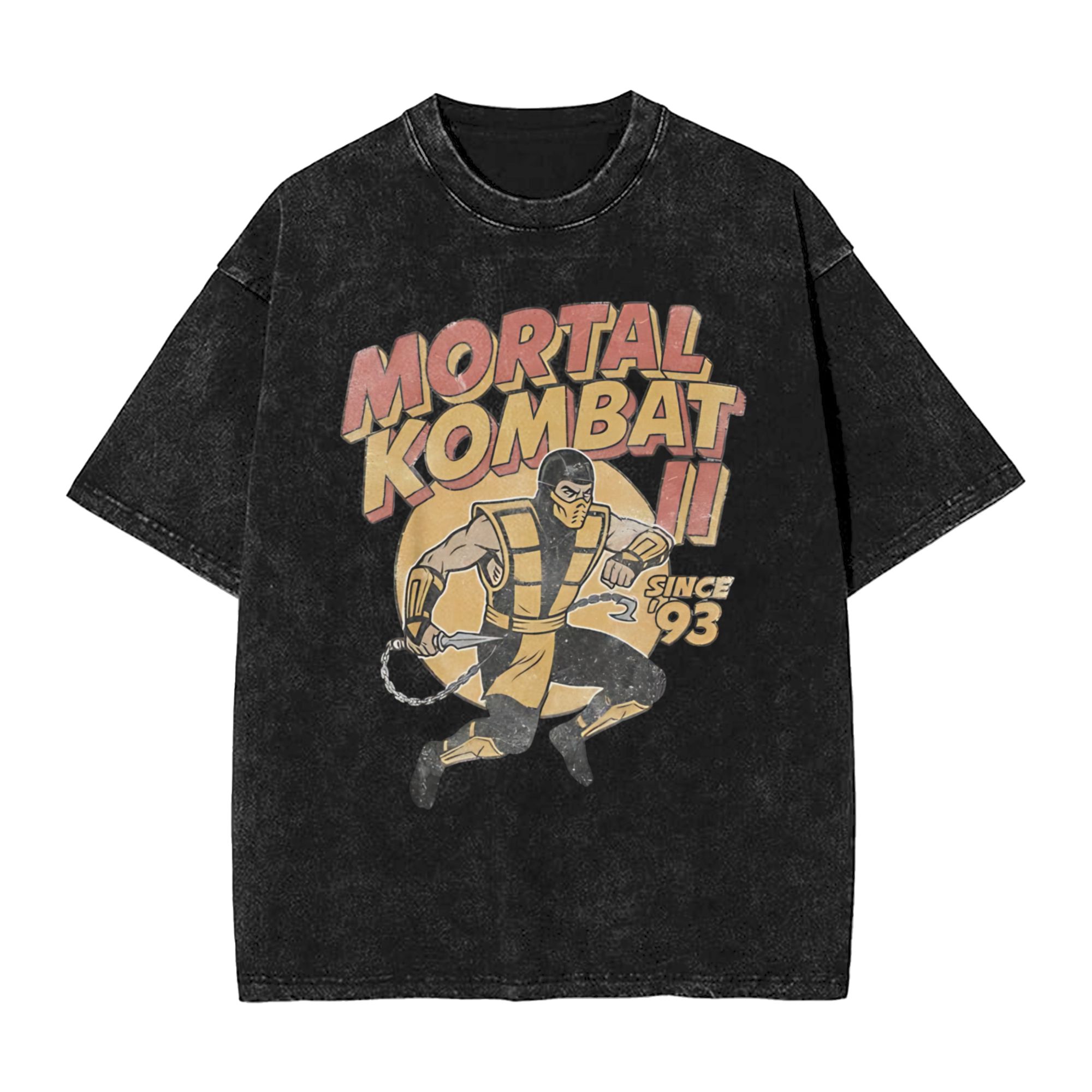 Washed T Shirt Mortal Kombat I - Retro Gaming Icons ulasan dan harga
