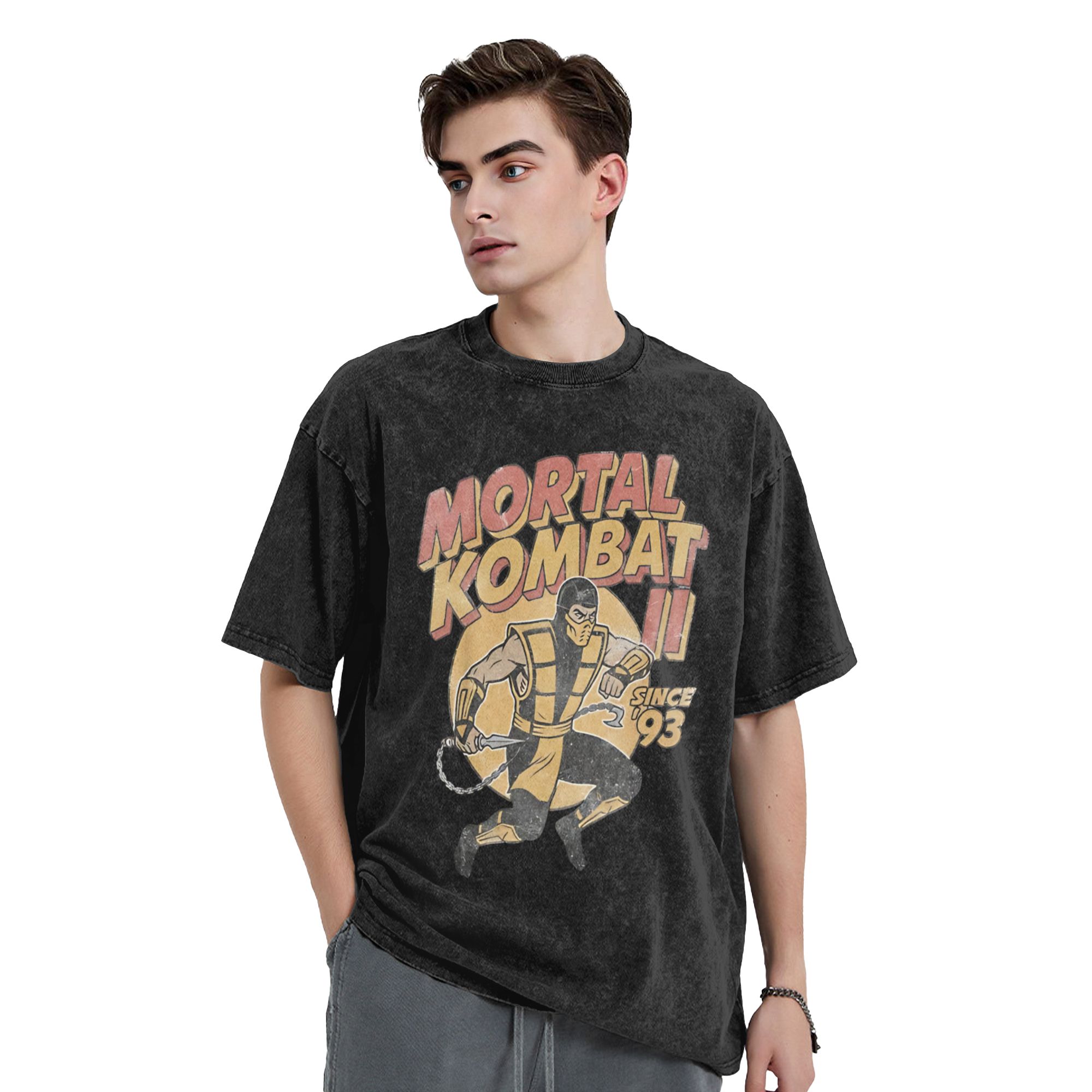 Washed T Shirt Mortal Kombat I - Retro Gaming Icons ulasan dan harga