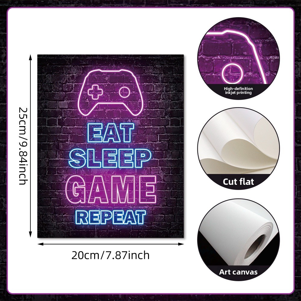  Style Wall Mural Sticker Abst - Background Retro Gaming ulasan dan harga
