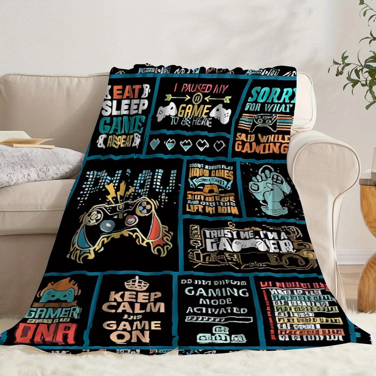 Flannel Blanket Video Game The - Retro Gaming Icons ulasan dan harga