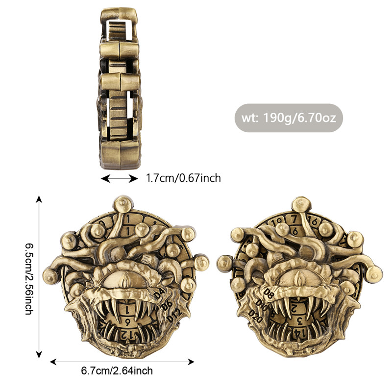 Retro Beholder Shape Metal Dic - Retro Gaming Accessories ulasan dan harga