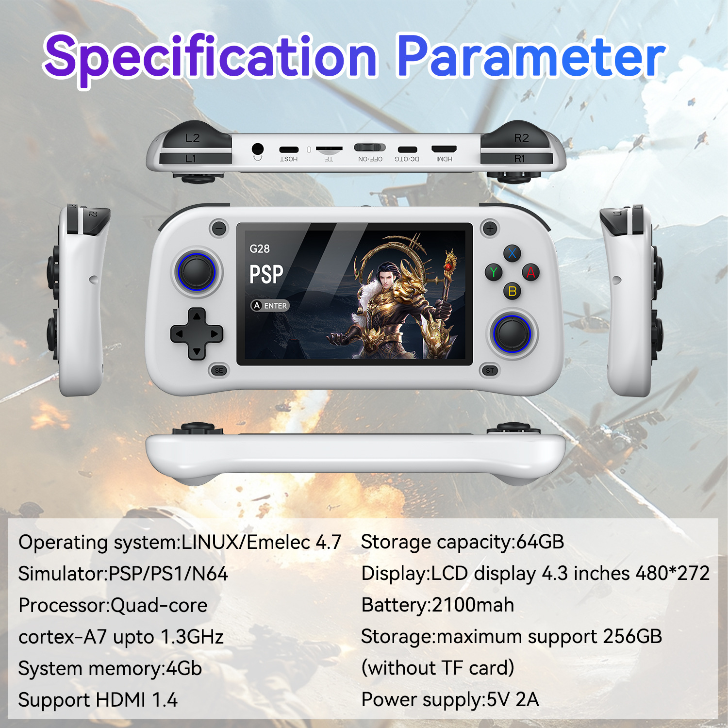 G28 game console 4.3-inch high - Retro Gaming Stick ulasan dan harga
