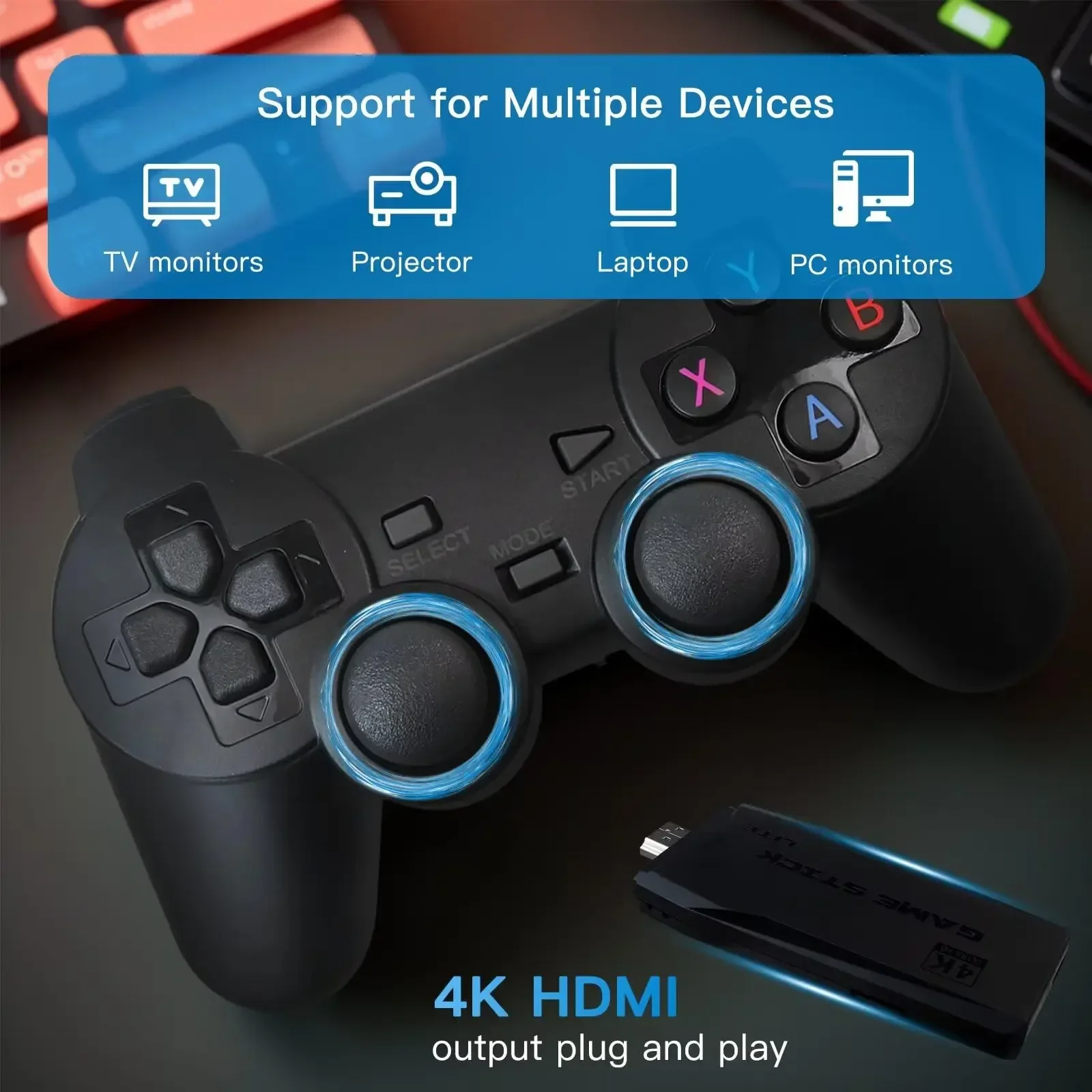 M8 Video Game Consoles 4K HD O - Retro Gaming Stick ulasan dan harga