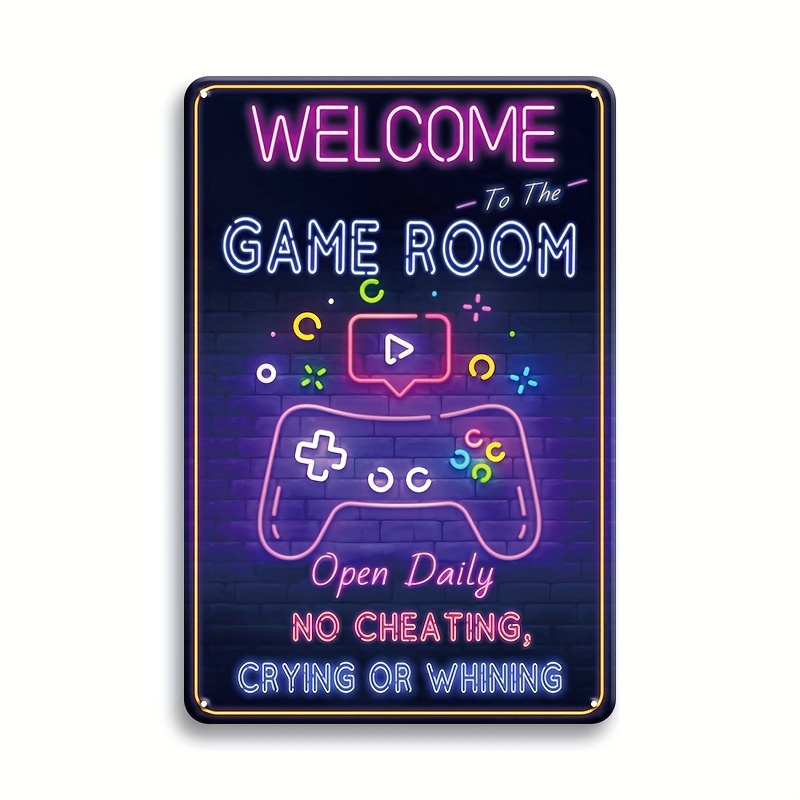 Welcome to the Game Room Metal - Retro Gaming Logo ulasan dan harga