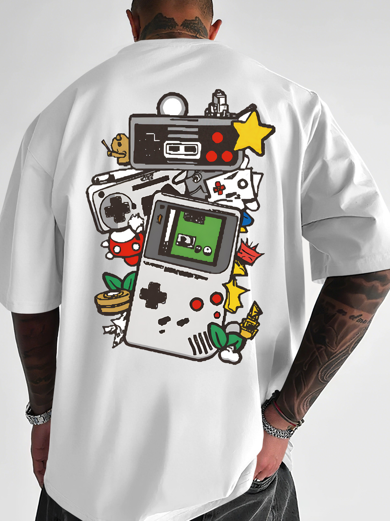 Men's Retro Gaming T-Shirt Gam - Retro Gaming Icons ulasan dan harga