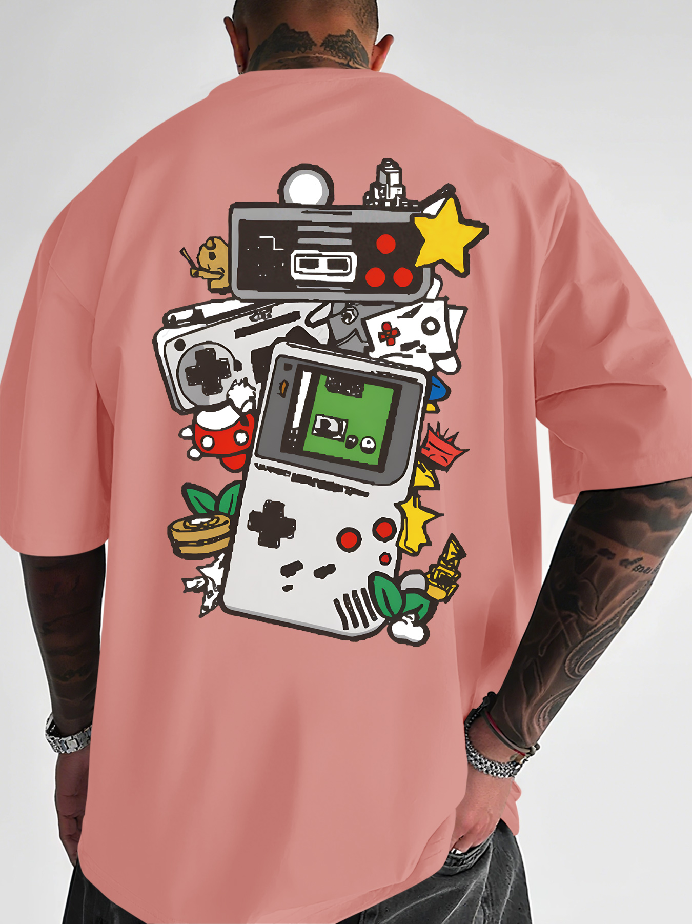 Men's Retro Gaming T-Shirt Gam - Retro Gaming Icons ulasan dan harga