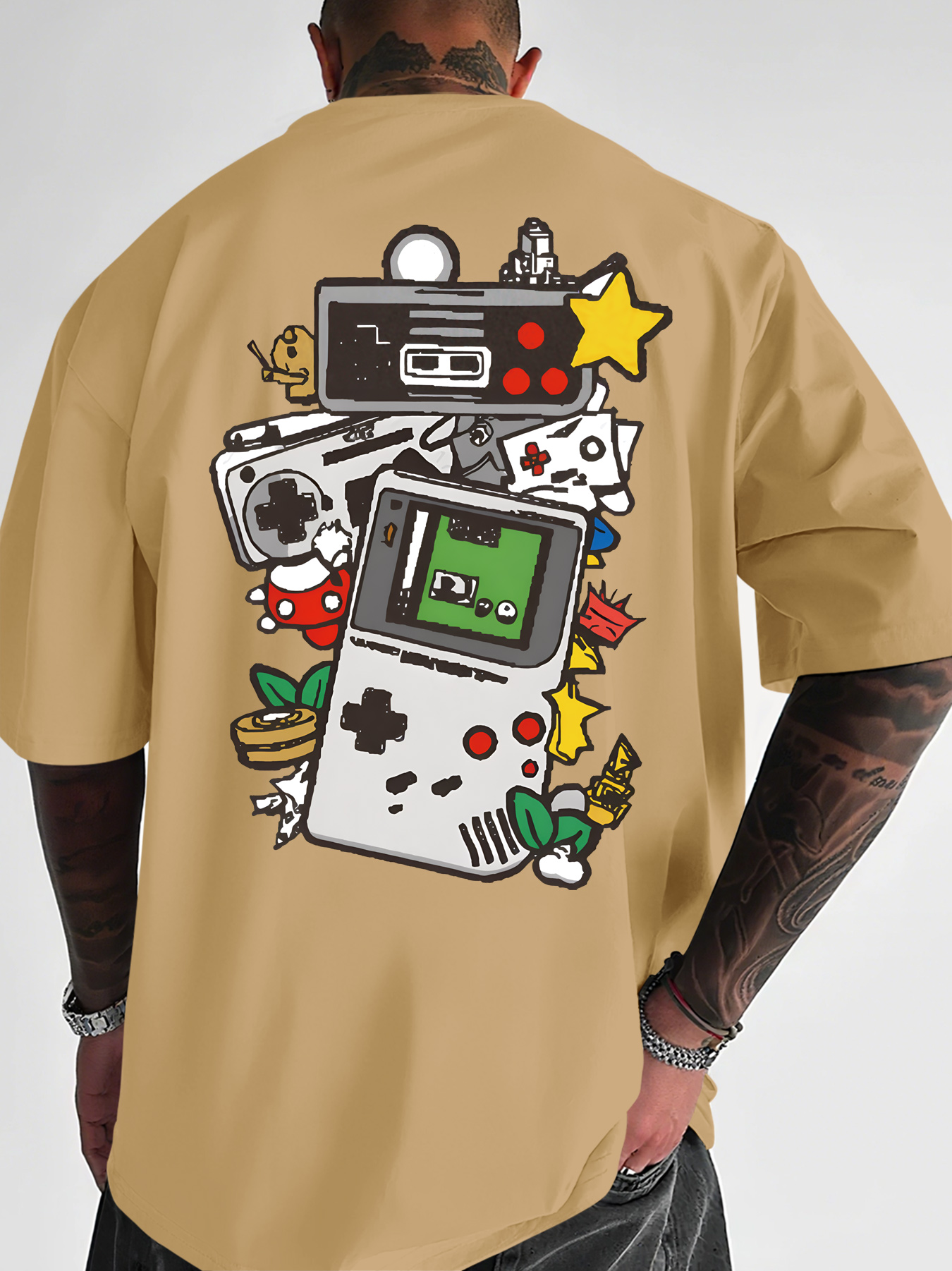 Men's Retro Gaming T-Shirt Gam - Retro Gaming Icons ulasan dan harga