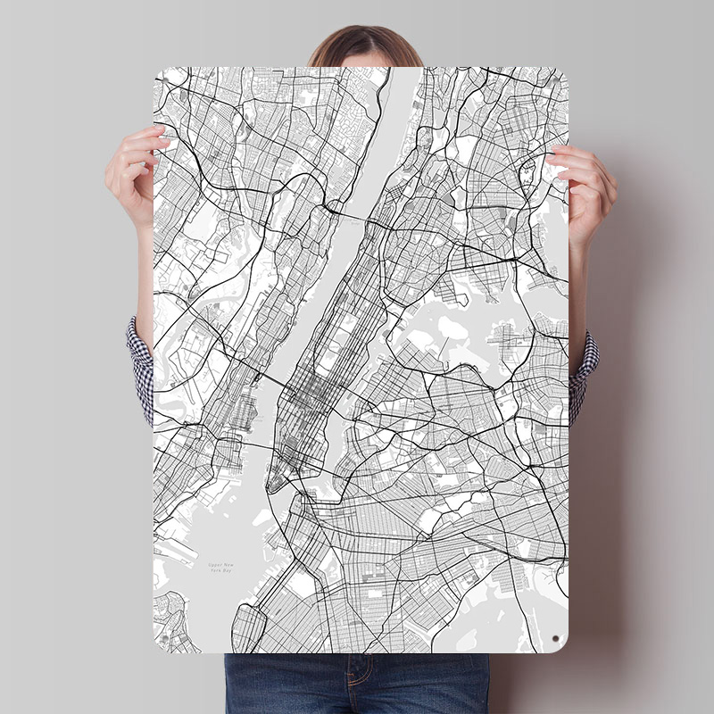 New York City Map Printing Pos - Retro Gaming York ulasan dan harga