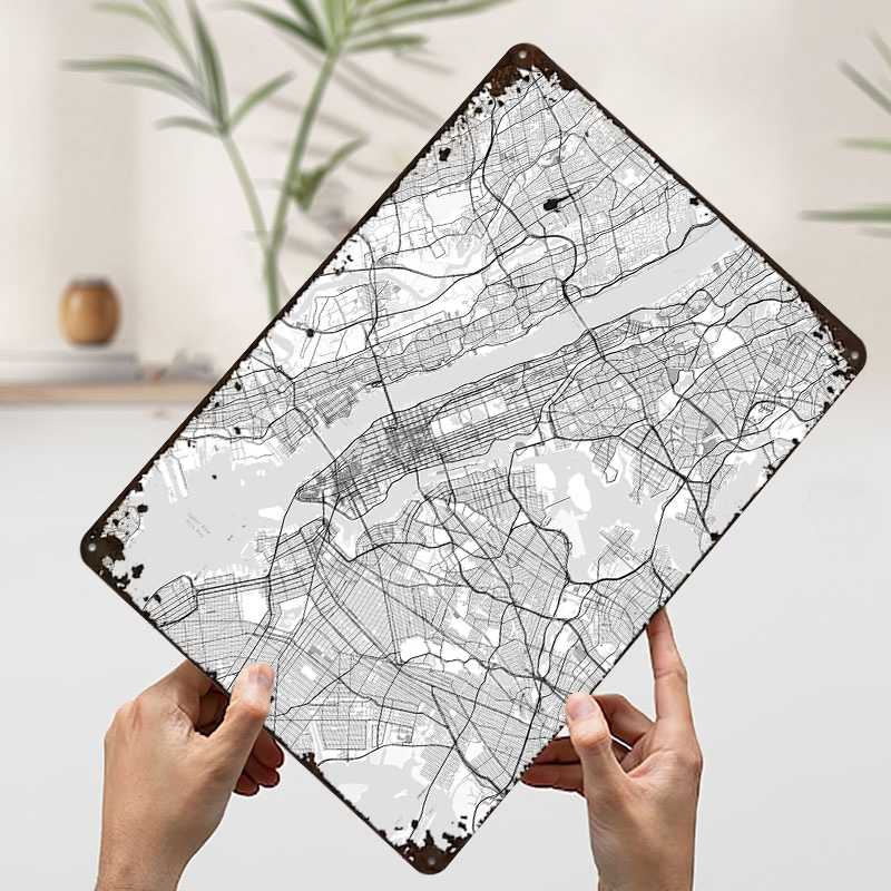 New York City Map Printing Pos - Retro Gaming York ulasan dan harga