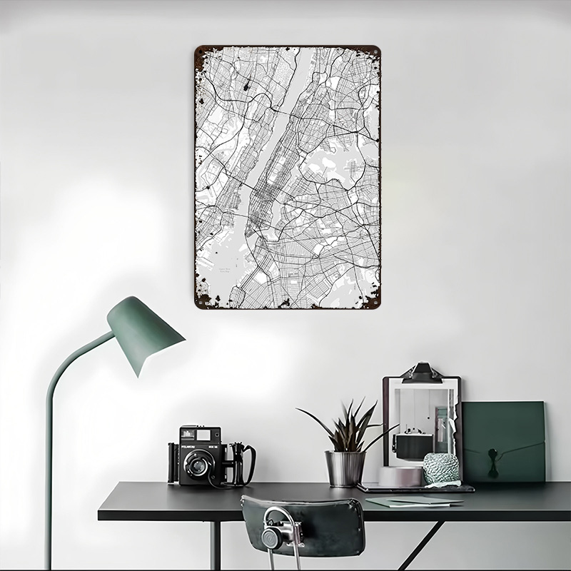New York City Map Printing Pos - Retro Gaming York ulasan dan harga