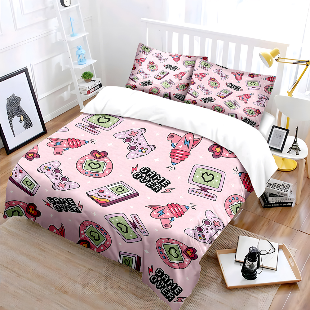 Retro Gaming Icons on Pink Bac - Background Retro Gaming ulasan dan harga