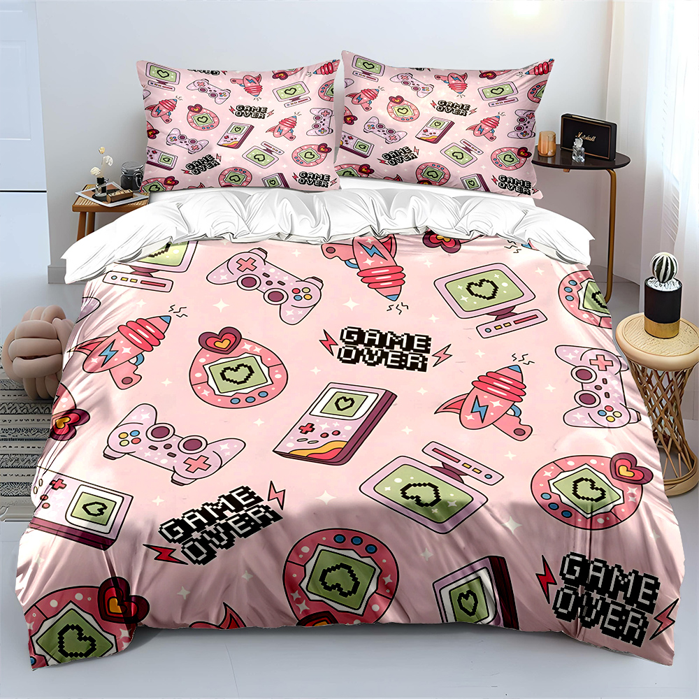 Retro Gaming Icons on Pink Bac - Background Retro Gaming ulasan dan harga