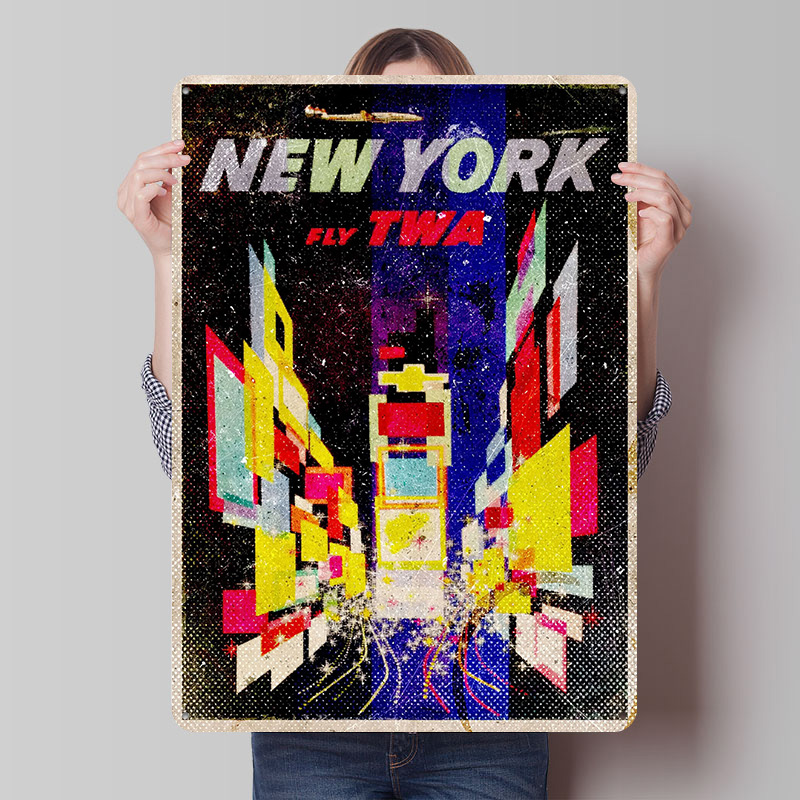 New York Fly TWA Tinplate Post - Retro Gaming York ulasan dan harga